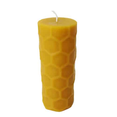 Bee Comb Cylinder Beeswax Candle